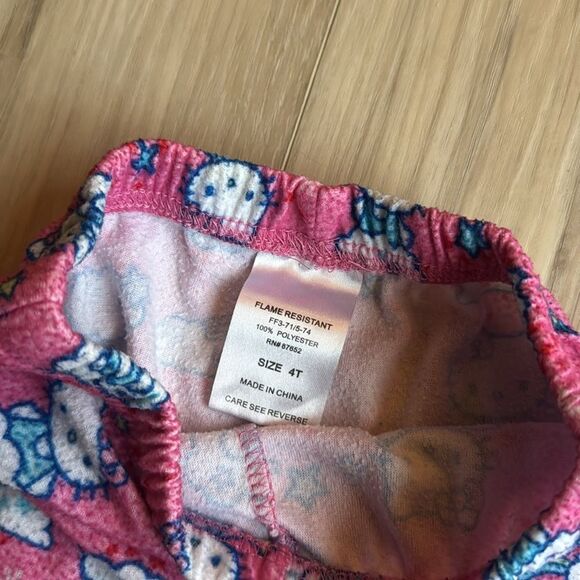 Sanrio Hello Kitty Fleece Pajama Pants Bundle Set of 2 Size 4T - Picture 5 of 6